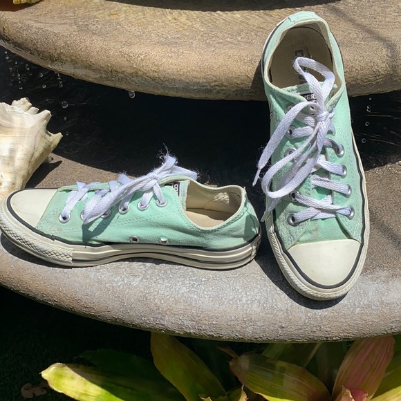 Converse all star low cut mint green sneaker